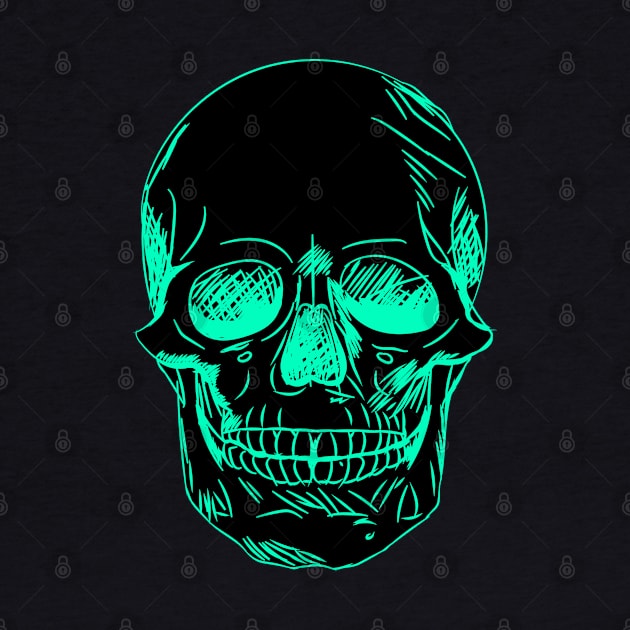 Artistic Linear Skull by Cds Design Store